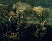 VROOM, Hendrick Cornelisz. Ship battle oil painting picture wholesale